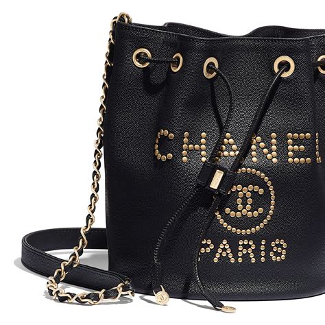 chanel grained calfskin clutch|Chanel grained calfskin drawstring bag.